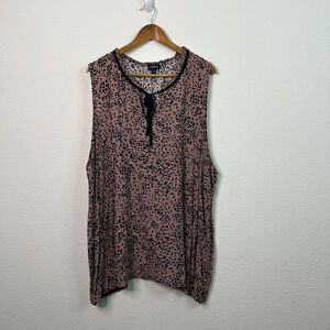 Torrid Women’s Cheetah Animal Print Keyhole Sleeveless Top Plus Size 6X